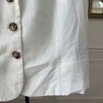 Emerson Lang Contemporary White Cotton Linen Cropped Vest L Size L Photo 5