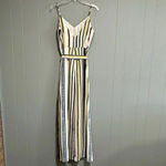 Strut & Bolt  Strappy V-neck Split Legs Multicolor Stripe Jumpsuit Size Medium Photo 2