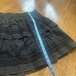 Lucky Brand Charcoal Full Tiered Skirt Embroidered eyelet Cotton coquette Size L Photo 8