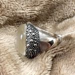 MICHAEL DAWKINS Starry Night Sterling Silver Mother of Pearl Doublet Ring 6 Photo 6