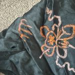 Vintage Post WWII Dragon Embroidered Sheer Silk Robe SIZE S Black Photo 5