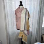 NWT Caffee Muti Color stripped Blanket Scarf Pink Photo 1