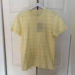 Everlane NWT  Shirt Yellow Striped Short Sleeve Organic Cotton Tee Size Large Photo 2