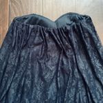 ASOS  Women's Black Flowy Lace Strapless Dress | Size: 8 Photo 6