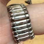 Fun and big Silver color Owl Ring with Glasses Fashion ring Black Photo 3