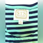 STS Sail to Sable Teal Navy Striped Maxi Tank Dress Scoop Neck Sleeveless Sz XS Blue Photo 2