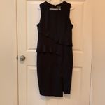 Thalia Sodi Elegant Black Ruffled Sleeveless Dress. Size-14 Photo 1