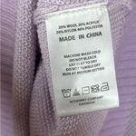 FootJoy Golf Women’s Lilac Purple Wool Blend Crew Neck Cable Ribbed Sweater XL Photo 5