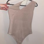 Glam Taupe One Shoulder Bodysuit Photo 0