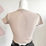 Brown "LA" Baby Tee Crop Top, Clean Girl, Retro, Baddie, 2000s,Small,Soft Grunge Photo 2