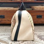 Vintage Bowling Bag Purse Handbag Carry On Mid Century Tweed Retro MCM Black Photo 1