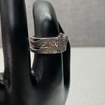 KDJ Two Tone 925 Silver 24k Gold Overlay Diamond Engagement Wedding Ring Set Photo 8