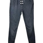 frame denim Frame Black Dark Wash Double Snap Fly ‘Le High Skinny’ High Rise Jeans Size 26 Photo 0