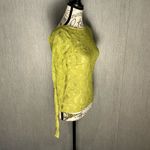 ZARA Lime Green Textured Sheer Top Size Small Photo 2