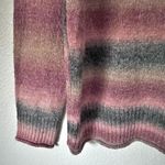 Evereve | Ombré Stripe Turtleneck Mock Neck Sweater Pink Gray Multi | Medium Photo 2