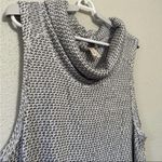 We The Free  Cowl Neck Black and White Knit Tank Top Large Photo 1