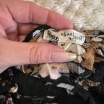 About A Girl Medium  Floral Long Sleeve Cropped Peasant Top Photo 3