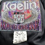 VTG Kaelin Snowsuits Snow Bib Skiing Ski Suit Turtle Neck Abstract Gray XS Photo 3