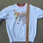 Vintage 90s Top Stitch by Morning Sun Fall Woods Riverside Cabincore Sweatshirt White Size L Photo 8