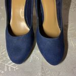 Fioni  Navy Blue Suede Like Heels Photo 4