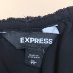 EXPRESS Women’s Black Metallic Swiss Dot Keyhole Cut Out Long Sleeve Bodysuit Photo 9