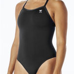 TYR Women's Solid Nylon Diamondfit Swimsuit, Black, Size 32, NWT Black Photo 0