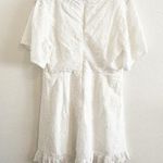 Lulu's Mallorca White Floral Embroidered Lace Sweetheart Neckline Dress XL Photo 11