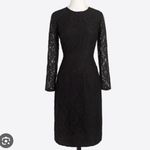 J.crew black lace crewneck dress size 6 Photo 1