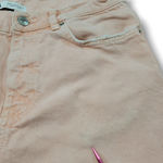 ZARA Jeans Size 31 W32"26.5" Mom Jeans High Waisted Jeans Tapered Leg Crop Peach Photo 6