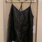 Boutique Black Faux Leather Shirt Photo 0