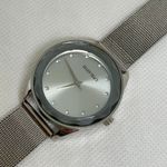 Ellen Tracy  women’s silver tone watch 35mm round case rhinestones quartz running Photo 1