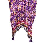 Roamans Oversized Kaftan Maxi Dress Size 1X Cover Up Multicolor Boho Beach Purple Photo 3