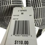 l*space L* Jessy Black White Houndstooth Plaid Keyhole Twist Cut Out Bikini Top M Photo 8