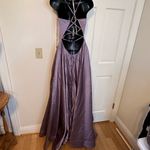 La Femme  Lavender/Gray  Spaghetti Strap V Neck Dress Size 4 NWT Photo 8