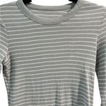 Aerie  Blue and White‎ Striped Long Sleeve Waffle Knit Shirt- Size Small Photo 1