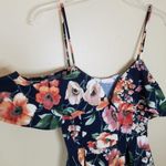 A'Gaci navy blue floral off shoulder dress Photo 6