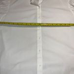 H&M White 100% Cotton 3/4 Puffy Sleeve Blouse Top Button Down Size 8 Photo 3