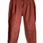 A New Day Rusty Red Tapered Cropped Jeans Size 6 Relaxed Fit Stretch Summer Photo 0