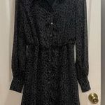 Kirna Zabete For Target Leopard Print Dress Size Medium Sheer Gray and Black Photo 0