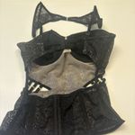 Victoria's Secret  Corset Bustier Longline Lined Underwire Bra Lace Size 34C Black Photo 6