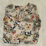 Only  Size 38 US Medium  Beige/Floral Short Shirt 3/4 Sleeves Photo 1