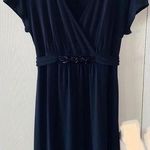 Apt. 9  a-line dress in black with back tie - size large Photo 0