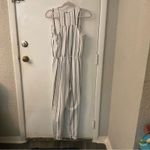 Iris basic  Black/White Stripes Jumpsuit Sleeveless with Jogger Bottoms M Classic Photo 1