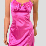 H&M Y2K Milkmaid Babydoll Midi Slip Dress Sz. S Pink Fairy Satin Coquette Dainty Photo 7