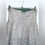 J.Crew Size 8 Strapless Light Olive Green Eyelet Laced Dress Cotton Full Lining Photo 2