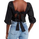 hosbjerg elora tie back buckle crop top Black Size 4 Photo 1