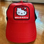 Hello Kitty Sanrio  Trucker Cap in Red and Black SnapBack NWT Photo 0