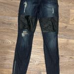 Guess  Moto Skinny Jeans – Size 27 – Faux Leather Patches & Distressed Details Photo 0