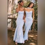 House Of CB 'Joan' Bluebell Lace Up Back Maxi Dress NWOT Size L Photo 15