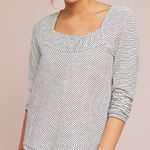 Anthropologie Maeve Kenley Top Black and White XS Photo 3